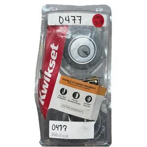 Kwikset Double Cylinder Deadbolt Door Lock Chrome, 665 26D. {83}.